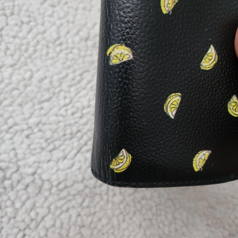Marc By Marc Jacobs Black Lemon Print Snap Wallet
